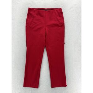 Chico's Fabulously Slimming Ankle Pants Womens 0.5 Red Ponte Pull On Stretch